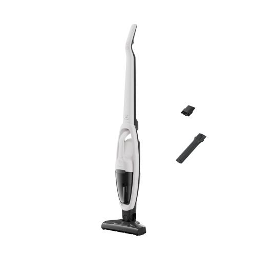 Aspirator vertical 2 in 1 Electrolux Seria 300 ES31CB18SH, 18V, 2000 mAh Li-Ion, Autonomie pana la 45 min, 2 viteze, perie turbo electrica, duza pentru spatii inguste (Alb)