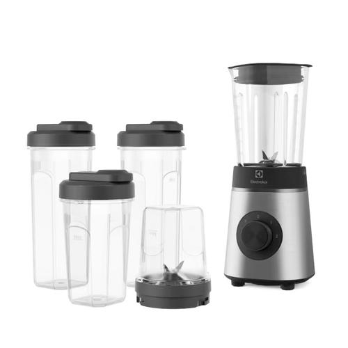 Blender compact Electrolux Create 4 E4CB1-6ST, 350W, 2 Trepte Viteza + Pulse, recipient sticla 600 ml, recipiente din Tritan (2 x 600 ml / 1 x 300 ml), rasnita (Inox)