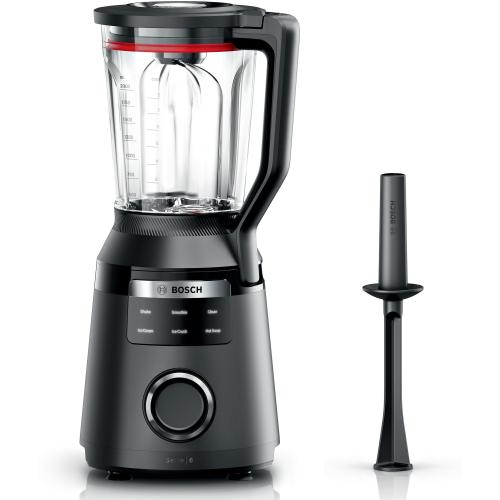 Blender de masa Bosch MMB6652B, 1800 W, lame ProSpeed, Smart Detect, 45000 rpm, 2 L, cana Tritan, 6 programe (Negru)