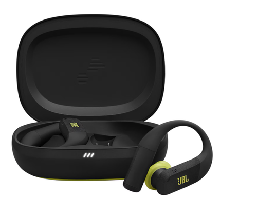 Casti sport in-ear JBL Endurance Peak 4, True Wireless, Noise Cancelling, IP68, 6 Microfoane, Redare pana la 48 h, Negru/Galben