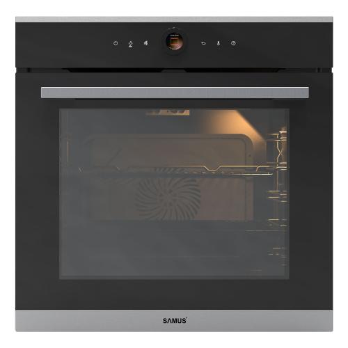 Cuptor incorporabil Samus SC633GDT15, 74 l, 15 functii + Gatire 3D, Grill electric, Ventilator, Timer digital (Negru)