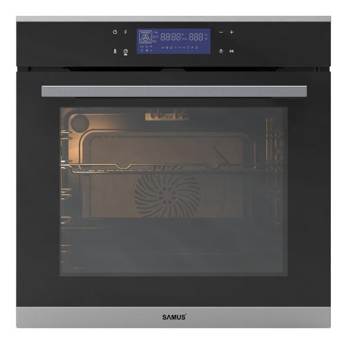 Cuptor incorporabil Samus SC632GDT13, 74 l, 13 functii + gatire 3D, Grill electric, Ventilator, Timer digital, Curatare catalitica (Negru)