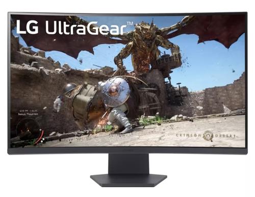 Monitor Gaming VA LED LG 31.5inch 32GS60QC-B, QHD (2560 x 1440), HDMI, DisplayPort, Ecran curbat, 180 Hz, 1 ms (Negru)