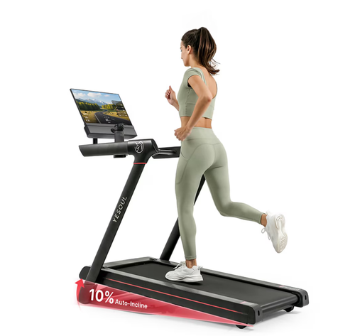 Banda de alergat YESOUL T3 Plus, viteza maxima 14km/h, greutate suportata 130kg, Negru