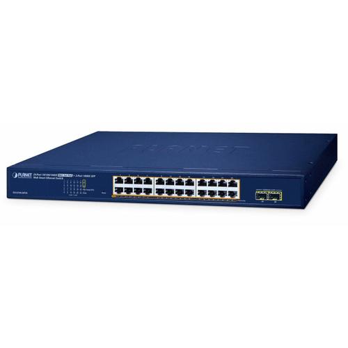 Switch Planet GS-2210-24P2S, 24 porturi, PoE
