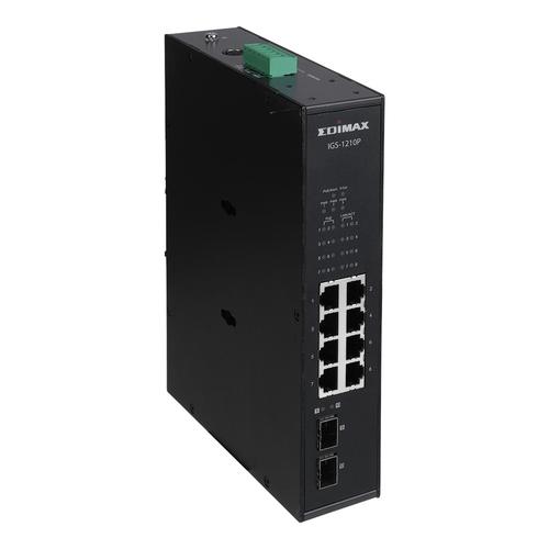 Switch Edimax IGS-1210P, Metal, 8 Porturi, Gigabit, PoE+, Negru