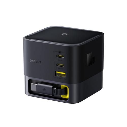 Incarcator retea Baseus Super GaN, Quick Charge 100W, 3 x USB Type-C, 1 x USB, P10164001123-00 (Negru)
