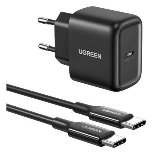 Incarcator retea Ugreen CD250, 25W, USB-C + Cablu USB-C la USB-C 2m (Negru)