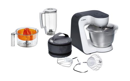 Robot de bucatarie Bosch Star Line MUM50123, 800 W, Bol 3.9 L, Blender 1.25 L (Negru/Alb)