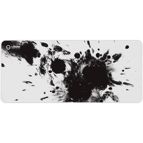 Mouse Pad LORGAR MPA14XL, 900 x 400 x 3, poliester, Negru/Alb