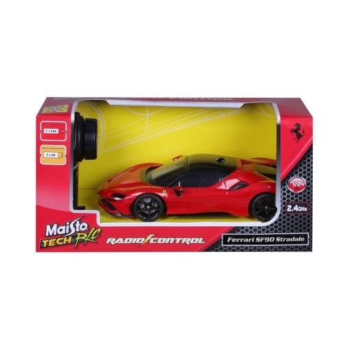 Maisto Ferrari SF90 Stradale RC 1:24, rosu, 35m raza de actiune, 5,8 km/h