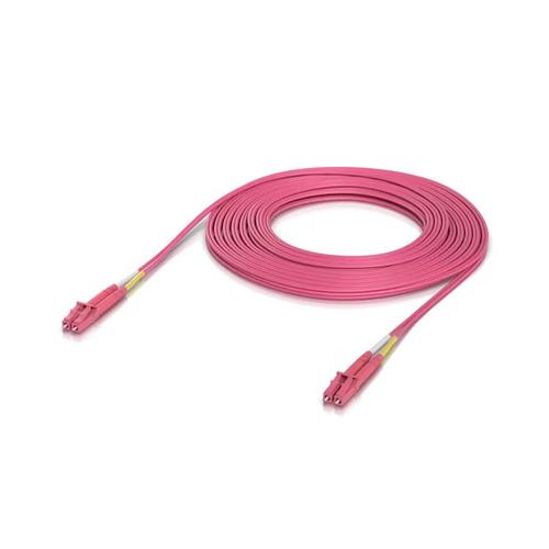 Cablu de fibra optica Ubiquiti OM4 Duplex LC UPC 10m, Roz