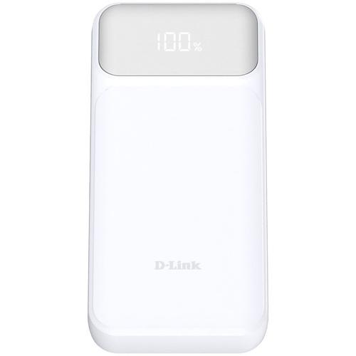 Acumulator extern D-Link DPP-201, 20000mAh, 65W max, USB PD 3.0 si QC 3.0, 2 x USB Type-C, 1 x USB, Alb