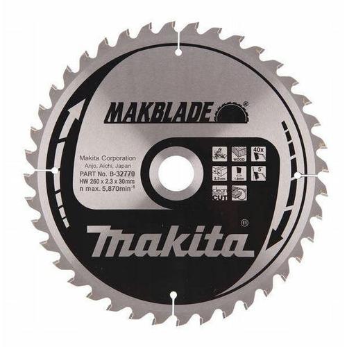 Disc pentru fierastrau Makita B-3277, 260 x 30, Gri/Negru
