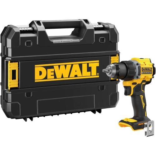 Masina compacta de gaurit si insurubat (bormasina) pe acumulator DeWALT DCD794NT, motor fara perii, 18V XR, cuplu 74 Nm, 2 viteze, iluminare LED, corp slim 15 cm, cutie transport din plastic TSTAK, nu include incarcator si acumulatori