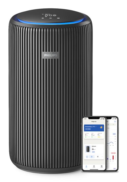 Purificator de aer inteligent Philips 3200 series AC3221/13, 520 m3/h, 135 mp, 36 W, Control aplicatie, Filtre HEPA si carbon (Antracit)