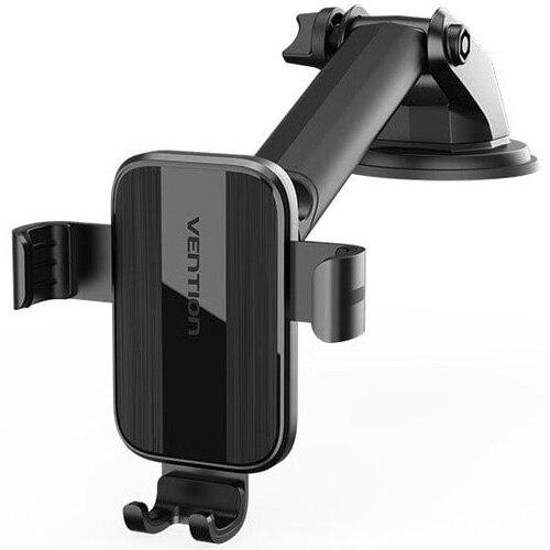 Suport auto pentru telefon Vention KCOB0, fixare parbriz sau bord prin ventuza, unghi reglabil, device compatibil 4.7-7.2inch, Negru