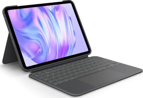 Husa cu tastatura Logitech Combo Touch pentru Apple iPad Pro 11 (M4 & M5), Layout English UK (Gri)