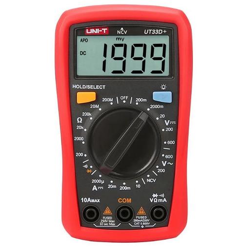 Multimetru digital UNI-T UT33D+ (Rosu)