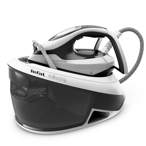 Statie de calcat Tefal Express Power SV8130, 2800 W, 6.5 bar, Jet de abur 450 g/min, Rezervor apa 1.8 L, Durilium AirGlide Autoclean (Negru/Alb)