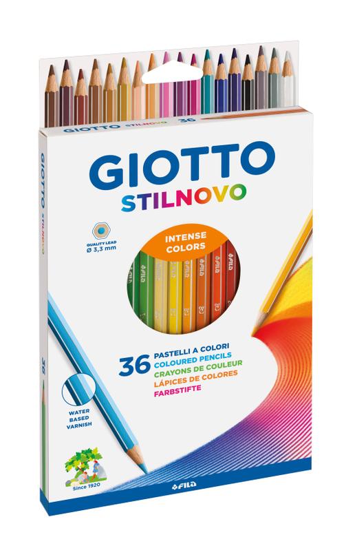 Creioane colorate GIOTTO Stilnovo, 36 culori/cutie