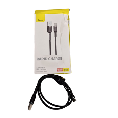 Cablu de Date Baseus Cafule CATKLF-AG1, USB la USB Type-C, 0.5 m, 3A, Negru