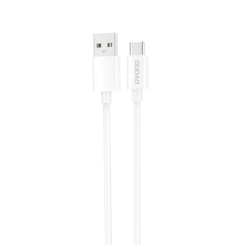 Cablu pentru incarcare si transfer de date Dudao L4ST, USB/USB-C, 2A, 1m, Alb