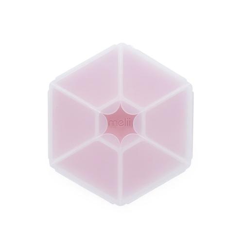 Cutie snack hexagon Melii, 6 compartmente, Roz