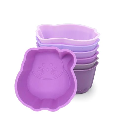 Set forme din silicon pentru alimente Melii Pisica, 6 bucati