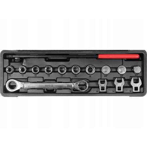 Set chei cu clichet Yato YT-06279, 15 piese, 3/8inch, CrV