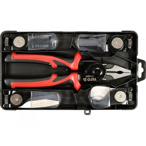 Set 5 clesti pentru electrician Yato YT-19697, PVC, 200mm, Negru/Rosu