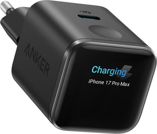 Incarcator Retea Anker Nano Charger Display A121DG11, 45W, 3A, 1 x USB-C (Negru)