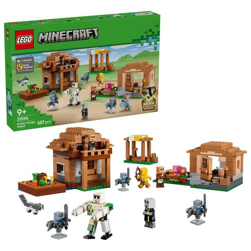LEGO® Minecraft Atacul Evocatorilor asupra satului 21596, 607 de piese