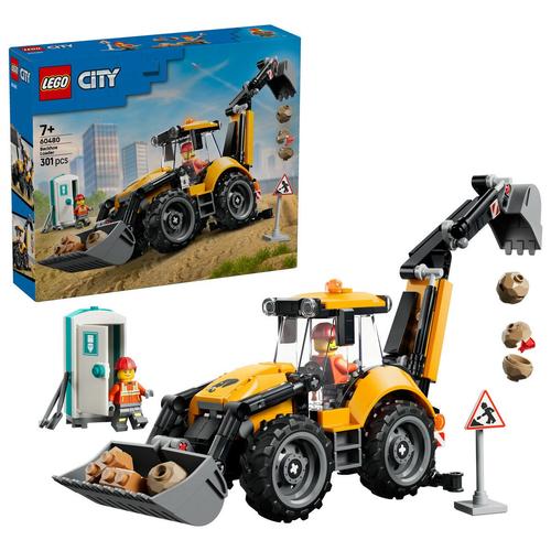 LEGO® City Buldoexcavator galben 60480, 301 piese