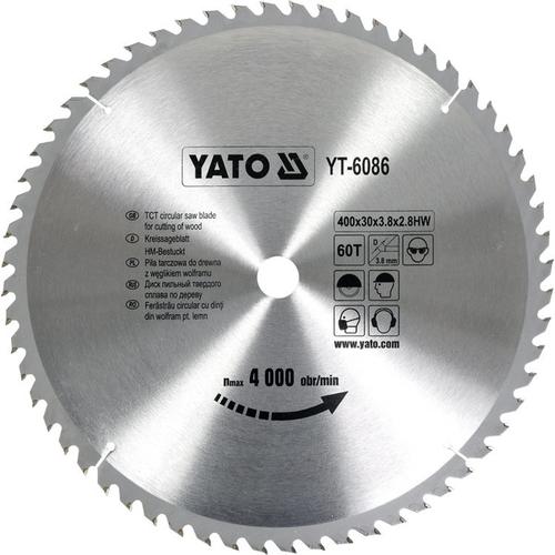 Disc fierastrau circular pentru lemn 400x60x30MM, Yato YT-6086