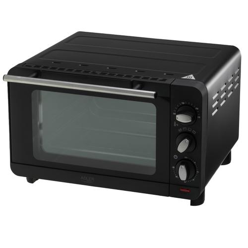 Cuptor electric Adler AD 6029, 1200 W, 14 L, Cronometru 60 minute, Setare temperatura 100-230 C (Negru)
