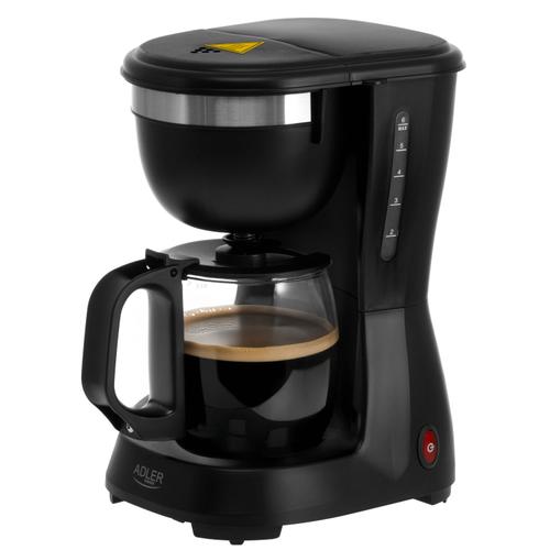 Cafetiera Adler AD 4381, 600 W, 6 cesti, 0.6 L, Oprire automata, Anti-picurare (Negru)