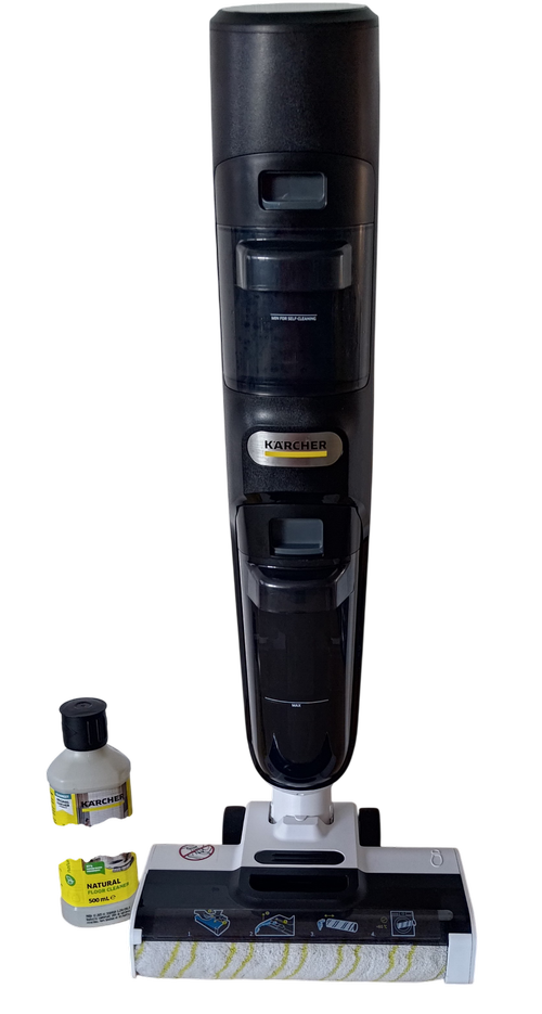 Aspirator vertical cu spalare Karcher FCV 4 Natural N, 180W, 45 min (Alb/Negru)