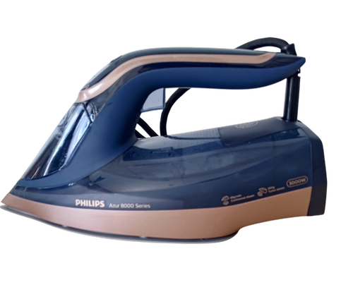 Fier de calcat Philips DST8050/20, 3000 W, Opritor de picurare, Capacitate rezervor de apa 350 ml, Abur 85 g/min (Albastru/Auriu)