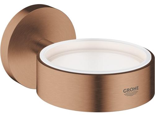 Suport Grohe Essentials 40369DL1, pahar sau savoniera, fixare ascunsa, mat, Bronz
