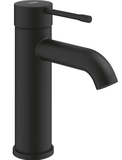 Baterie lavoar Grohe Essence 24172KF1, 3/8'', marimea S, cartus ceramic, monocomanda, fara ventil, mat, Negru