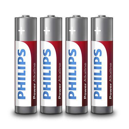 Set 4 baterii Philips LR03P4F/10, LR03, AAA, Power Alkaline