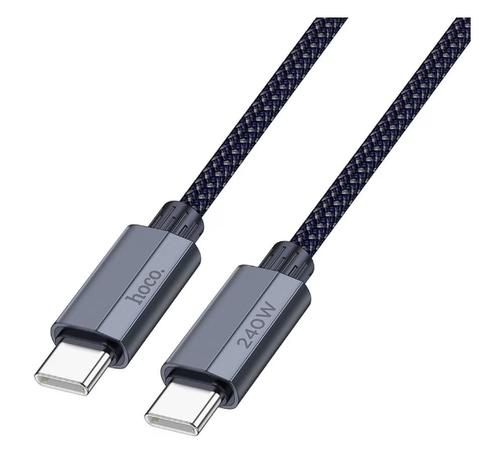 Cablu Date si Incarcare USB-C - USB-C HOCO U134, 240W, 1.8m, Albastru