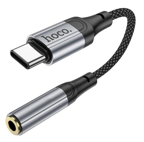 Adaptor Audio USB-C - 3.5mm HOCO LS36, 0.12m, Negru