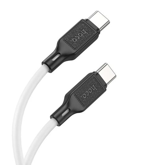 Cablu Date si Incarcare USB-C - USB-C HOCO X90, 60W, 1m, Alb