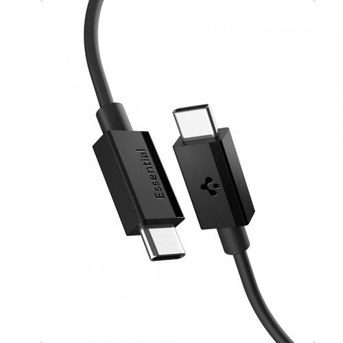 Cablu Date si Incarcare USB-C - USB-C Spigen EB6015CC, 60W, 1.5m, Negru