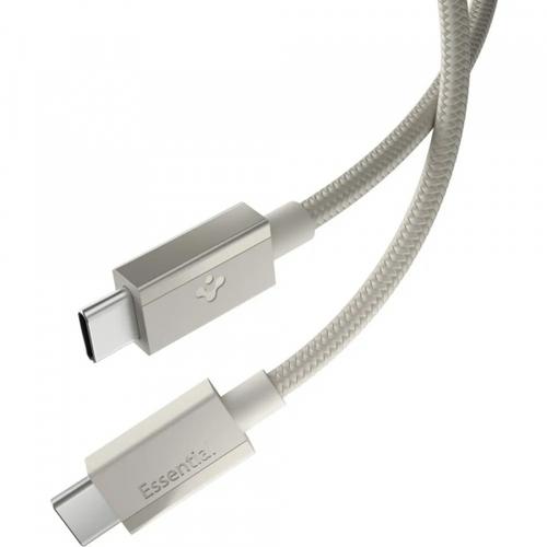 Cablu Date si Incarcare USB-C - USB-C Spigen EB6015CC, 60W, 1.5m, Gri