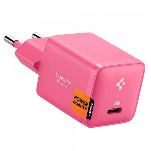 Incarcator Retea Spigen EE301EU Essential, 30W, 3A, 1 x USB-C, ACH10449 (Roz)
