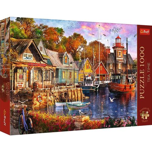 Puzzle Trefl Premium Plus - Tea Time, Portul Minunat, 1000 piese