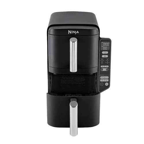 Friteuza cu aer cald Ninja DoubleStack SL300EU, 7.6 l, 2470 W, 2 placi cu invelis ceramic, 6 programe (Negru)